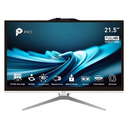 MSI Pro AP222T-490EU - Alles-in-één Desktop PC - 21,5" Full HD 8 GB RAM 256 GB SSD Qwerty Spaans - Zwart