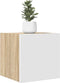 vidaXL - Tv-wandmeubelen - 4 - st - 30,5x30x30 - cm - wit - en - sonoma - eikenkleurig