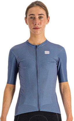 Sportful CHECKMATE Fietsshirt Dames Berry Blue Mauve - Vrouwen - maat M
