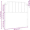 vidaXL - Hoofdbord - 100 - cm - metaal - zwart