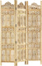 vidaXL - Kamerscherm - 3 - panelen - handgesneden - 120x165 - cm - massief - mangohout