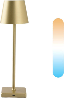 BREND BR-2228 - Draadloze Tafellamp - Dimbaar met 3 Lichtstanden - Goud