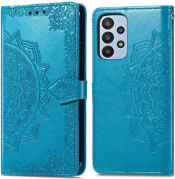 imoshion Hoesje Geschikt voor Samsung Galaxy A23 (5G) Hoesje Met Pasjeshouder - imoshion Mandala Bookcase - Turquoise