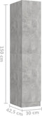 vidaXL - Apothekerskast - 30x42,5x150 - cm - bewerkt - hout - betongrijs