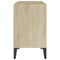 Tv-meubel met metalen poten 69,5x30x50 cm sonoma eikenkleurig