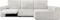 Hoes voor chaise longue met lange armleuning rechts Eysa JAZ Wit 180 x 120 x 360 cm