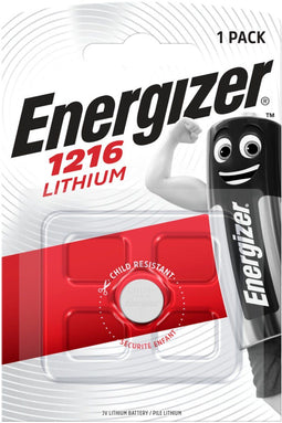 Energizer CR1216 - Lithium Knoopcel Batterij 3 V - 34 mAh