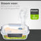 Savoré Kitchen - Vershoudbakjes Set - 5 glazen containers 1040 ml met stoomdeksel