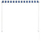 vidaXL - Luifel - uittrekbaar - 150x150 - cm - blauw - en - wit
