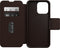 Otterbox - Geschikt voor iPhone 15 Pro Max - Strada Case leren bookcase hoesje - Bruin + Lunso Screenprotector