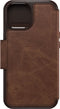 Otterbox - Geschikt voor iPhone 15 - Strada Case leren bookcase hoesje - Bruin + Lunso Screenprotector