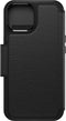 Otterbox - Geschikt voor iPhone 15 - Strada Case leren bookcase hoesje - Zwart + Lunso Screenprotector
