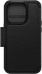 Otterbox Strada Case - Geschikt voor iPhone 14 Pro leren bookcase hoesje - Zwart + Lunso Screenprotector