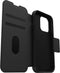 Otterbox Strada Case - Geschikt voor iPhone 14 Pro leren bookcase hoesje - Zwart + Lunso Screenprotector