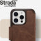 OtterBox Strada geschikt voor Apple iPhone 15 Pro Hoesje Echt Leer Book Case Bruin
