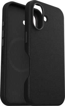 Otterbox Symmetry Geschikt voor iPhone 16 Cactus leren hoesje - magnetisch Backcover - Noir Ash