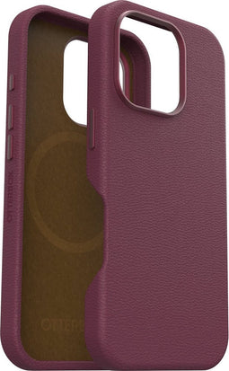 Otterbox Symmetry Geschikt voor iPhone 16 Pro Cactus leren hoesje - magnetisch Backcover - Maroon Bells