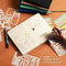 Ottergami Set van 2 Bullet Journal met stippen, A5 Notitieboek + Scrapbooking Sticker