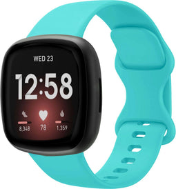imoshion Siliconen bandje - Geschikt voor Fitbit Versa 4, Versa 3, Sense 2, Sense - Turquoise - One Size