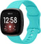 imoshion Siliconen bandje - Geschikt voor Fitbit Versa 4, Versa 3, Sense 2, Sense - Turquoise - One Size
