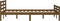 vidaXL - Bedframe - massief - hout - honingbruin - 135x190 - cm