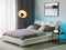 NANTES - Tweepersoonsbed LED - Wit - 140 x 200 cm - Leer