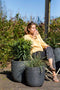 Capi Europe - Bloempot bol Waste Smooth NL - 43x41 - Terrazzo grijs - Opening Ø35 - Bloempot voor binnen en buiten - Levenslang garantie - Breukbestendig - 100% Recyclebaar - CO2 Neutraal geproduceerd - KTG933
