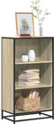 vidaXL - Boekenkast - 60x35x107,5 - cm - bewerkt - hout - sonoma - eikenkleurig