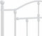 vidaXL - Bedframe - met - hoofdbord - metaal - wit - 107x203 - cm