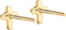 Elli - Earring (Kids) - Kruis oorknoppen met hart - Goudkleurig
