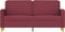 vidaXL - Tweezitsbank - 140 - cm - stof - wijnrood