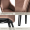 tectake® Eetkamerstoel Marilyn - Gestoffeerd - Fluweellook - Bruin/Zwart