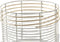 Pottenset DKD Home Decor Wit Natuurlijk Metaal Rotan Vierkant 25 x 25 x 32 cm (2 Stuks)