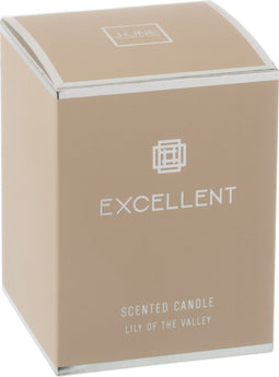 J-Line geurkaars Excellent - glas - beige – small - 50U