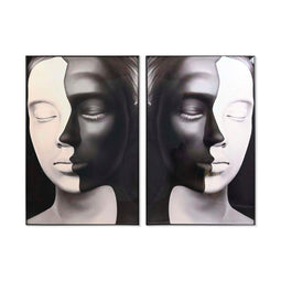 Schilderij DKD Home Decor Vrouw (80 x 3 x 120 cm) (2 Stuks)