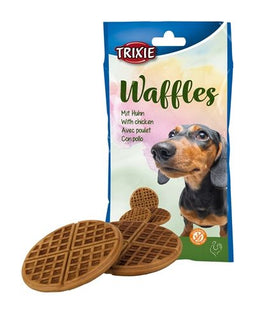 TRIXIE WAFFELS MET KIP 7X7X7 CM 3 ST 100 GR
