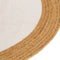 vidaXL - Vloerkleed - rond - gevlochten - 120 - cm - jute - en - katoen - wit - en - naturel