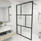 vidaXL - Inloopdouchewand - 100x195 - cm - gehard - glas - zwart
