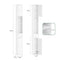 SoBuy BZR34-II-W - Hoge Badkamerkast - Waterbestendig met Verstelbare Planken en Lade - Wit 20x20x180cm