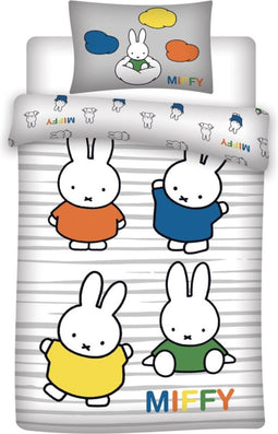 Miffy Baby Dekbedovertrek, Nijntje - 100 x 135 cm + 40 x 60 cm - Katoen