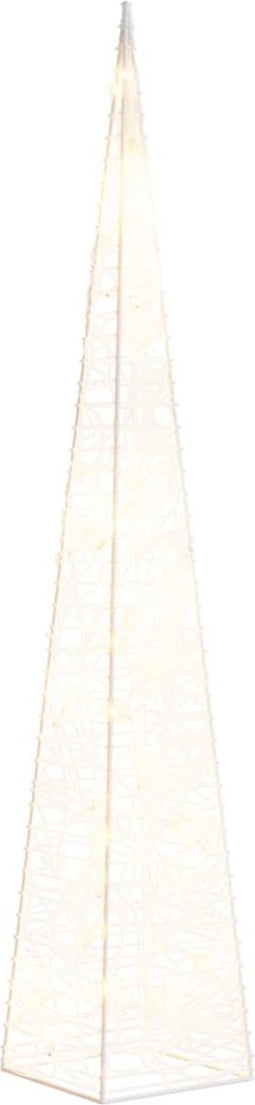 vidaXL - Kerstverlichtingskegel - met - 30 - warmwitte - LED's - 60 - cm - acryl