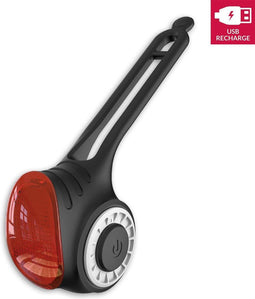 Fiets Achterlicht + Remlicht + Bel Meilan USB S3 Zwart