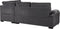 VARNAMO - Hoekslaapbank - Grijs - Linkerzijde - 227 cm - Fluweel