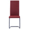 vidaXL - Eetkamerstoelen - 2 - st - kunstleer - rood