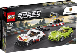LEGO Speed Champions Porsche 911 RSR en 911 Turbo 3.0 - Bouwset met 3 minifiguren - Raceactie