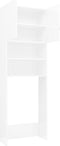 vidaXL - Wasmachinekast - 64x25,5x190 - cm - hoogglans - wit