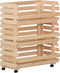 vidaXL - Groentetrolley - 77x30x80 - cm - massief - grenenhout