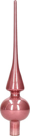 Oud roze glazen piek glans 26 cm - Oud roze kerstboom versieringen