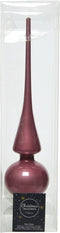 Oud roze glazen piek glans 26 cm - Oud roze kerstboom versieringen