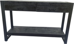 Salontafel zwart - Salontafel met lade Finn - salontafel mangohout 120 cm